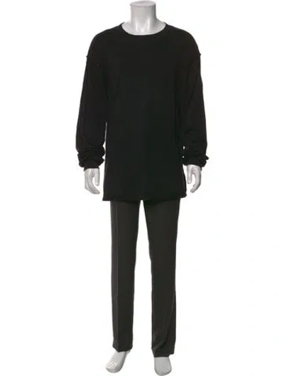 Pre-owned Represent Crew Neck Long Sleeve T-shirt In Black