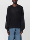 Represent Crew Neck Mesh Knit Sweater In Blue