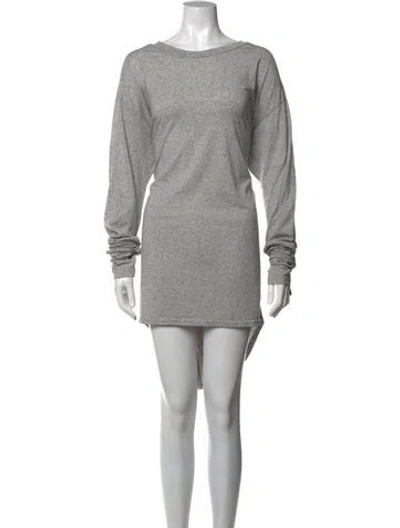 Pre-owned Represent Crew Neck Mini Dress In Grey