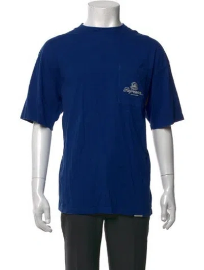 Pre-owned Represent Crew Neck Short Sleeve T-shirt In Blue