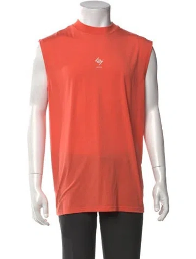 Pre-owned Represent Crew Neck Sleeveless T-shirt In Orange