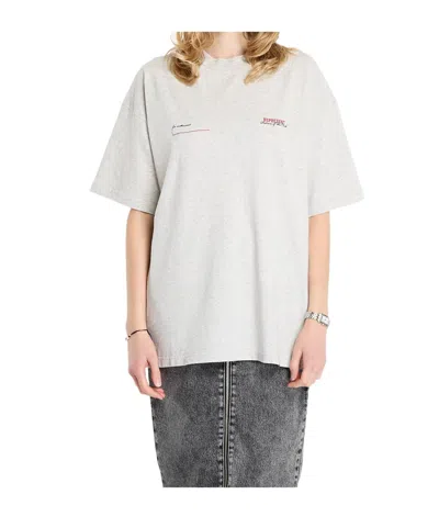 Represent Patron Of The Club Printed Cotton T-shirt In Gray