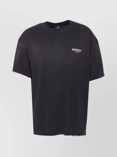 Represent Crewneck Owners T-shirt Short Sleeves In Black