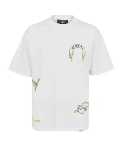 Represent Crewneck Shortsleeve Tshirt In White