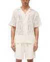 Represent Crochet Regular Fit Camp Shirt In Off White