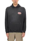 Represent British Hooded Sweatshirt With Kangaroo Pocket In Black
