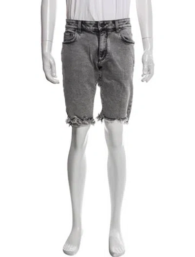 Pre-owned Represent Denim Shorts In Gray