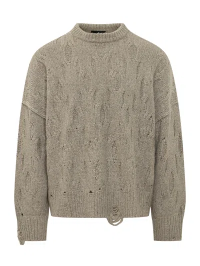 REPRESENT REPRESENT DISTRESSED KNIT SWEATER