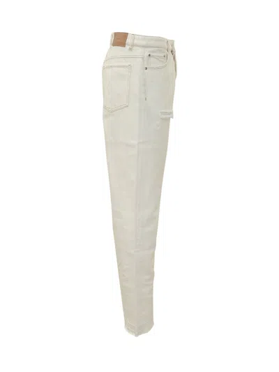 Represent Distressed Mini Jeans With Unique Details In Vintage White