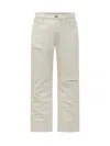 Represent Distressed Mini Jeans With Unique Details In White