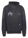 Represent Felpa Thoroughbred Dogs Oversize In Cotone Nero Uomo In Gray