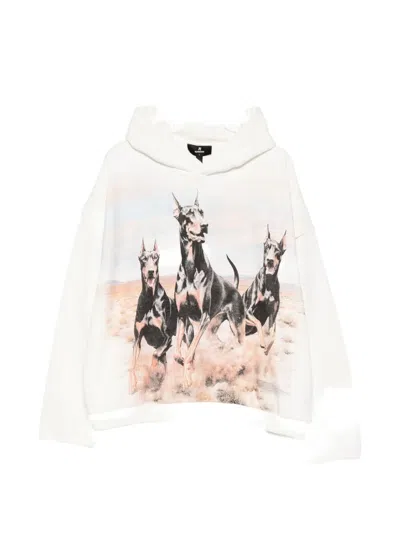 Represent Dog-print Hoodie In Neutral