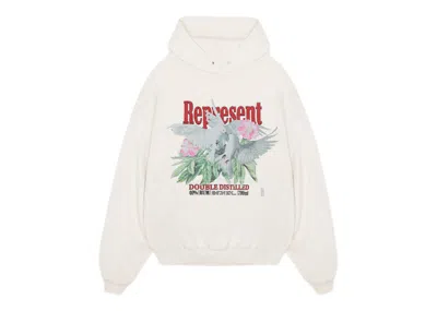 Pre-owned Represent Double Distilled Hoodie In Flat White