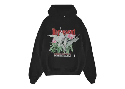 Pre-owned Represent Double Distilled Hoodie In Off Black