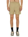 Represent Bermuda With Logo In Beige