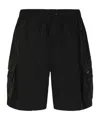 Represent Drawstring Bermuda Shorts In Black