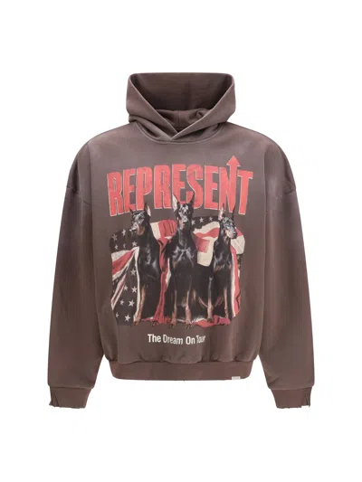 Represent Dream On Hoodie In Brown