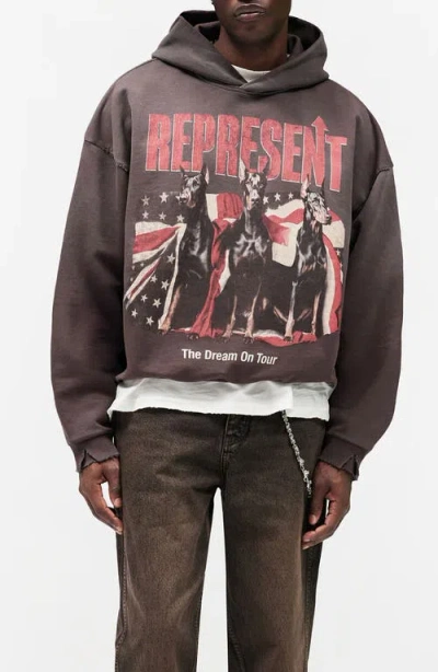 Represent Dream On Tour Graphic Sweatshirt In Brown