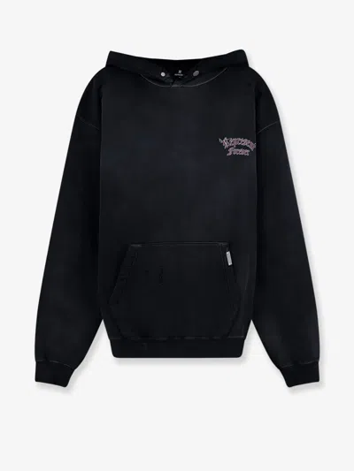 Represent Duality Cotton Sweatshirt In Black