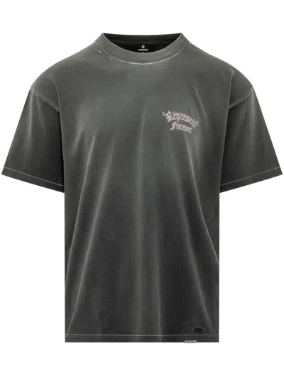 Represent Duality Washed T-shirt In Washed Black