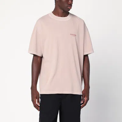 Represent Dusty Mauve Cotton T-shirt With Logo In Pink