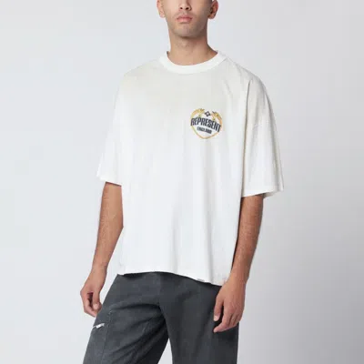 REPRESENT ÉCRU COTTON-BLEND T-SHIRT