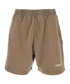 Represent Brown Shorts With Elasticated Waist And Logo Lettering On The Front In Cotton Man In Brown