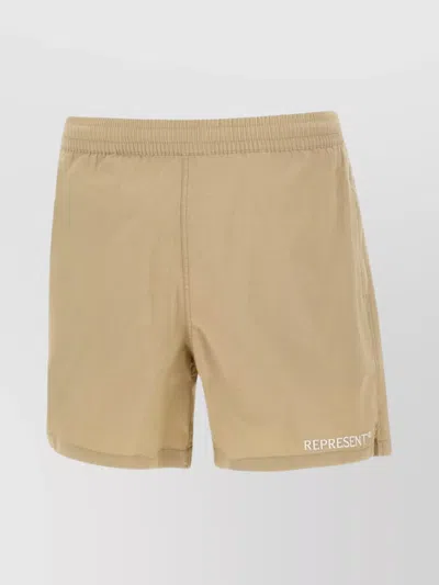 REPRESENT ELASTICATED WAIST MEN'S COTTON SHORTS WITH ZIP POCKETS