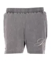Represent Elasticized Logo Shorts In Gray