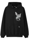 Represent 'elegance Unicorn' Black Hoodie With Logo Print On The Front And Maxi Print On The Rear In Black
