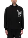 Represent 'elegance Unicorn' Black Hoodie With Logo Print On The Front And Maxi Print On The Rear In Black