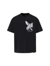 Represent Elegance Unicorn Black Crewneck T-shirt With Logo Print On The Front And Maxi Print On The Rear In C In Black