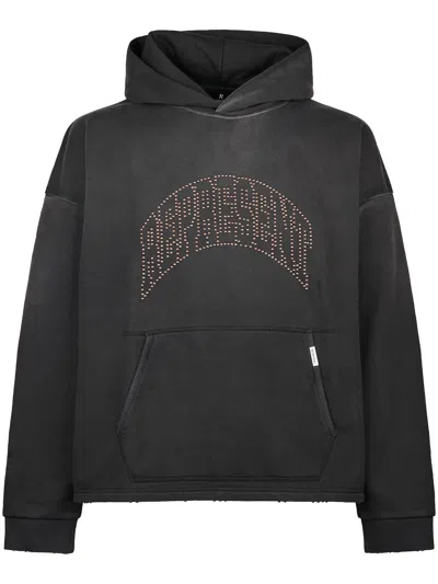 Represent Embellished Black Hoodie With Relaxed Fit