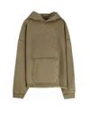 Represent Green Sweatshirt With Logo Lettering On The Front And Faded Effect In Cotton Man In Brown