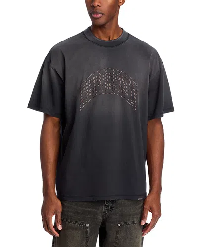 Represent Rhinestone-embellished T-shirt In Gray
