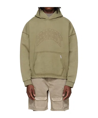Represent Embellished Long-sleeved Hoodie In Brown