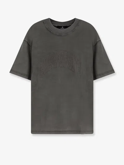 Represent Embellished  Cotton T-shirt In Gray