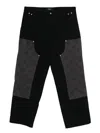Represent Embossed-logo Utility Trousers In Black