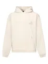 Represent Mens Champagne Grand Vintage Embroidered Cotton-jersey Hoody In White
