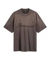 Represent Reverse Applique Cotton T-shirt In Black