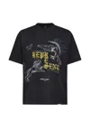 Represent Graphic-print Distressed-effect T-shirt In Black