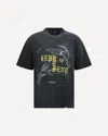 Represent Graphic-print Distressed-effect T-shirt In Black