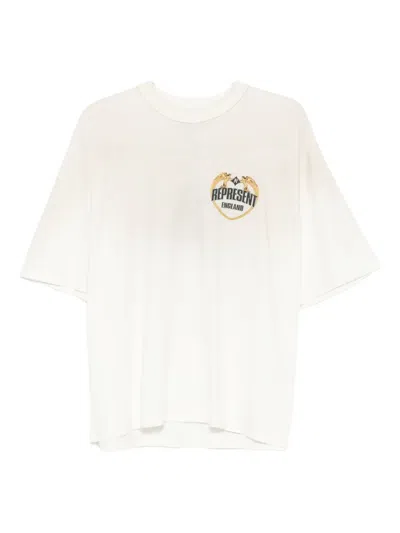 Represent Cotton T-shirt With Distressed Effect In White