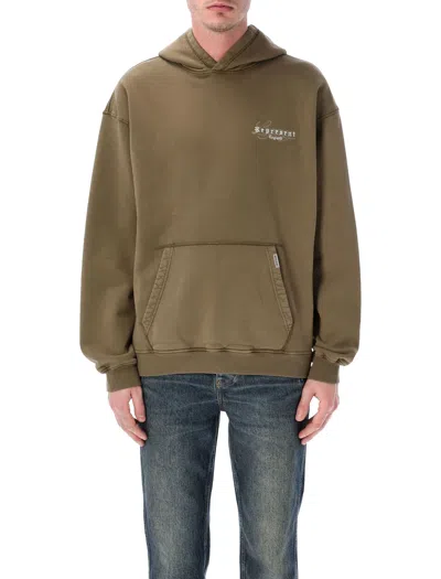 Represent England Legacy Oversized Cotton Hoodie In Brown