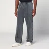 Represent Faded Black Cotton Jogger Pants In Gray