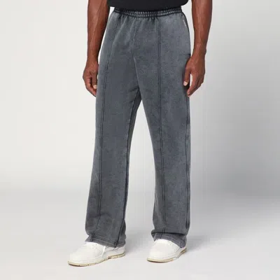 Represent Faded Black Cotton Jogger Pants In Gray