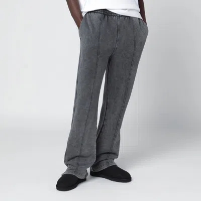 Represent Faded Black Cotton Jogger Pants In Gray