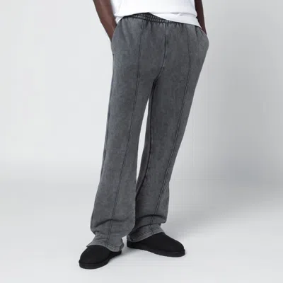 Represent Faded Black Cotton Jogger Pants In Gray