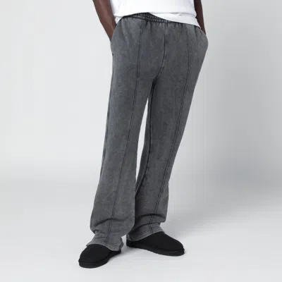 Represent Faded Black Cotton Jogger Pants In Gray