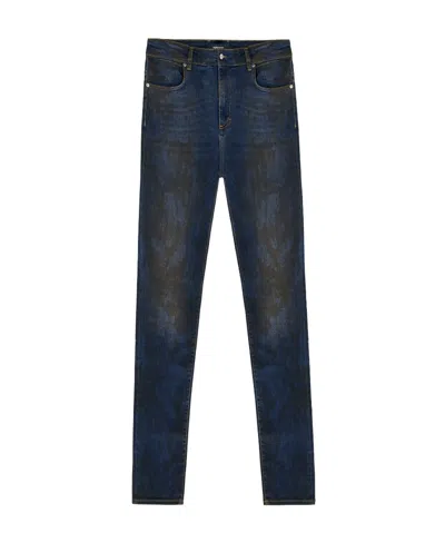 Represent Faded-effect Skinny Jeans In Black